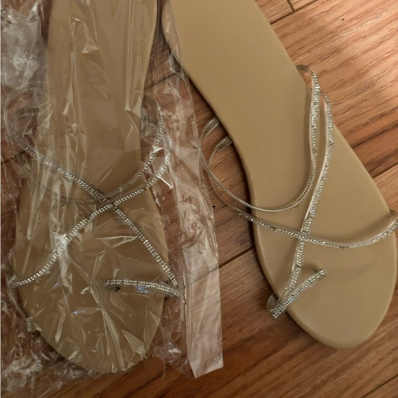 Sparkly sandals - new never worn - bought for wedding - never used- UK43/11 - Picture 2 of 4